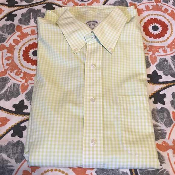 Brooks Brothers Dress Shirt 16-35 Celadon Non-iron - Picture 2 of 5